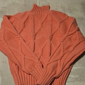 J. Crew Coral Cowl Neck Sweater